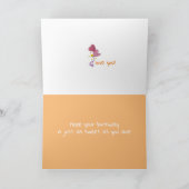 Carte Joyeux 1er anniversaire fille Blonde Hair Kitten (Intérieur)