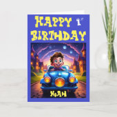 Carte Joyeux 1er anniversaire Noah (Devant)