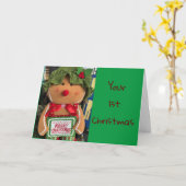 Carte JOYEUX **1er NOËL** À VOUS!!!! (Fleur jaune)