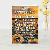 Carte Joyeux 20e anniversaire (Fleur jaune)