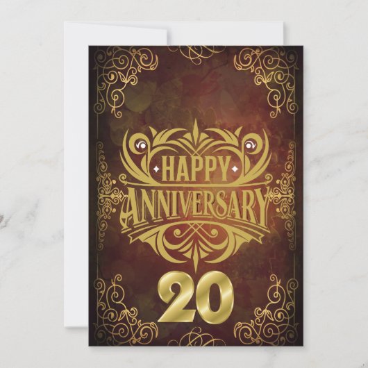Carte Joyeux 20e Anniversaire (Devant)