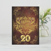 Carte Joyeux 20e Anniversaire (Debout devant)