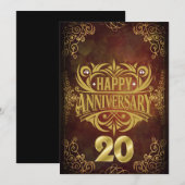 Carte Joyeux 20e Anniversaire (Devant / Derrière)