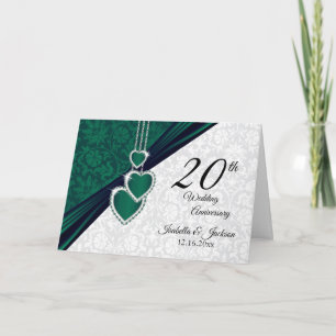 Carte Joyeux 20e anniversaire