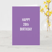 Carte Joyeux 20ème anniversaire et félicitations pour le (Fleur jaune)