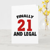 Carte Joyeux 21 Anniversaire (Fleur jaune)