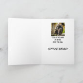 Carte Joyeux 21 Anniversaire sur la colline Drôle Sad Go (Intérieur)