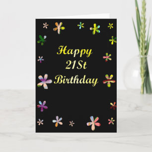 Carte Joyeux 21E anniversaire