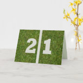 Carte Joyeux 21e anniversaire ! (Fleur jaune)