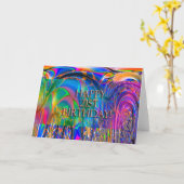 Carte Joyeux 21e anniversaire ! (Fleur jaune)