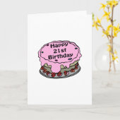 Carte Joyeux 21e anniversaire ! (Fleur jaune)