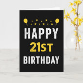 Carte Joyeux 21e anniversaire de la fête de la Vicénarie (Fleur jaune)