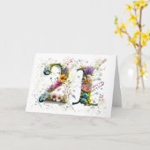 Carte Joyeux 21e anniversaire Fleurs sauvages Joyeux ann (Fleur jaune)