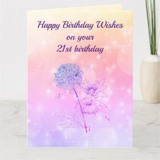 Carte Joyeux 21e anniversaire Salutation