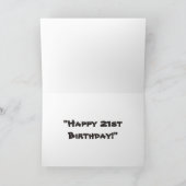 Carte "Joyeux 21ème anniversaire ! " (Intérieur)