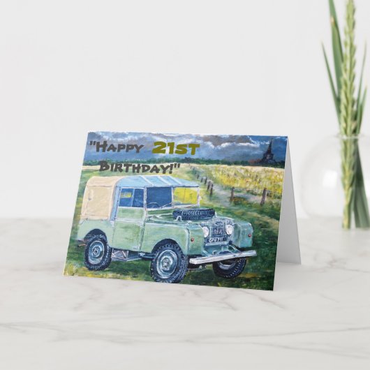Carte "Joyeux 21ème anniversaire ! " (Devant)