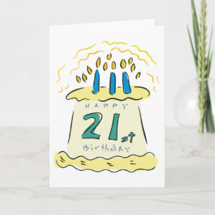 Carte Joyeux 21ème anniversaire !