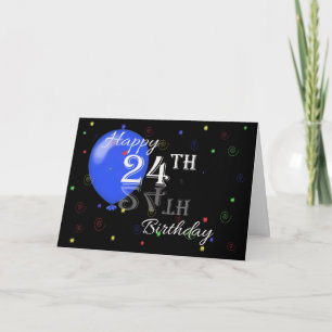 Carte Joyeux 24ème anniversaire