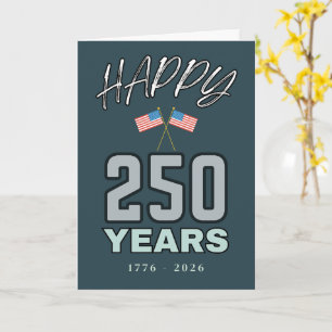 Carte Joyeux 250 Ans USA Anniversaire Célébration