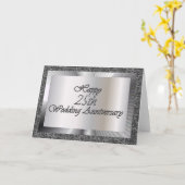 Carte Joyeux 25 ans d'anniversaire de mariage (Fleur jaune)