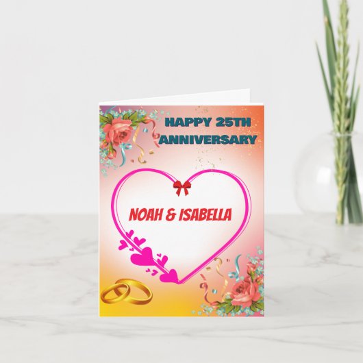 Carte Joyeux 25e anniversaire (Devant)