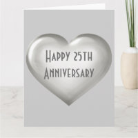 Joyeux 25e Anniversaire Cœur d'Argent
