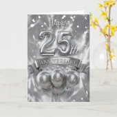 Carte Joyeux 25e anniversaire de Mariage (Fleur jaune)