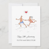 Carte Joyeux 25e anniversaire Mariage d'argent Couple He (Devant)