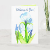 Carte Joyeux 25e anniversaire Mariage Iris (Devant)