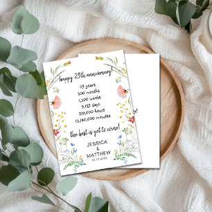 Carte Joyeux 25ème anniversaire le meilleur reste à veni