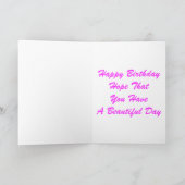Carte Joyeux 27e Anniversaire Fleur Pensée (Intérieur)