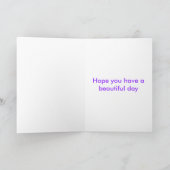 Carte Joyeux 27ème anniversaire pourpre fleuron (Intérieur)