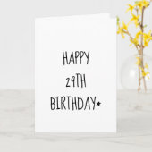 Carte Joyeux 29e anniversaire de nouveau Disclaimer Aste (Fleur jaune)
