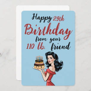Carte Joyeux 29e anniversaire de votre ami 110 lb Funny