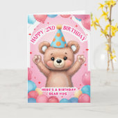 Carte Joyeux 2e anniversaire (Fleur jaune)