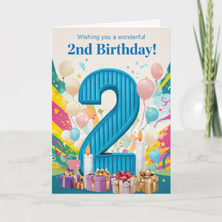 Carte Joyeux 2e anniversaire