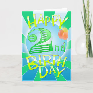Carte Joyeux 2e anniversaire
