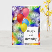 Carte Joyeux 2e anniversaire (Fleur jaune)