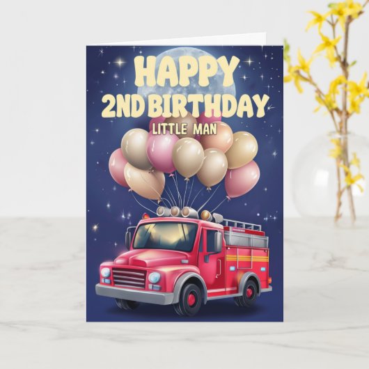 Carte Joyeux 2e anniversaire (Fleur jaune)