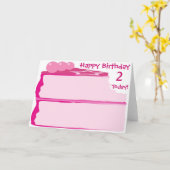 Carte Joyeux 2e anniversaire (Fleur jaune)