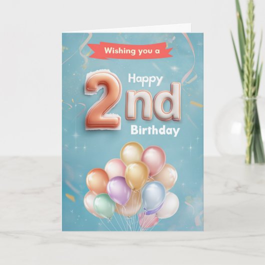 Carte Joyeux 2e anniversaire (Devant)