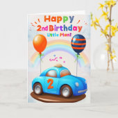 Carte Joyeux 2e anniversaire (Fleur jaune)