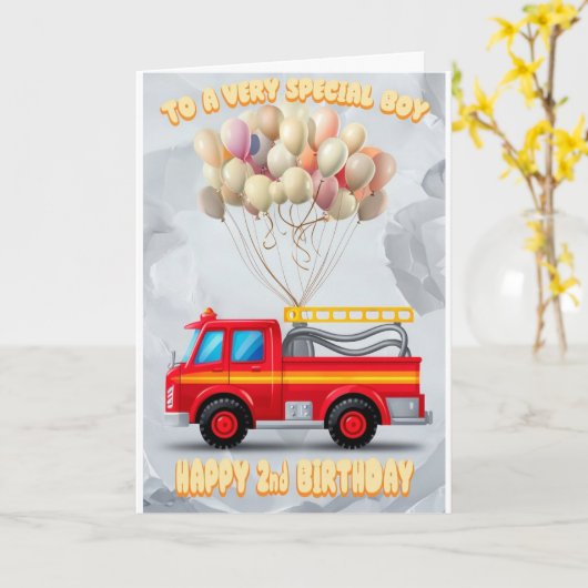 Carte Joyeux 2e anniversaire (Fleur jaune)