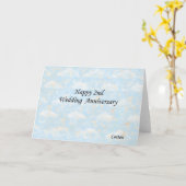 Carte Joyeux 2e anniversaire de mariage (Fleur jaune)