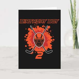 Carte Joyeux 2e Anniversaire Garçon Masque de Hockey Noi