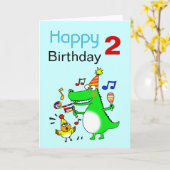 Carte Joyeux 2e anniversaire ( J'ai 2 ans ) (Fleur jaune)