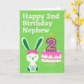 Carte Joyeux 2e anniversaire Nephew (Fleur jaune)