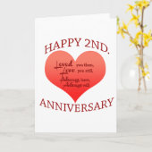 Carte Joyeux 2ème anniversaire (Fleur jaune)