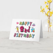 Carte Joyeux 2ème anniversaire. 2 ans d'anniversaire. (Fleur jaune)