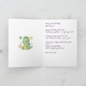Carte Joyeux 2ème anniversaire, joli dragon, personnalis (Intérieur)